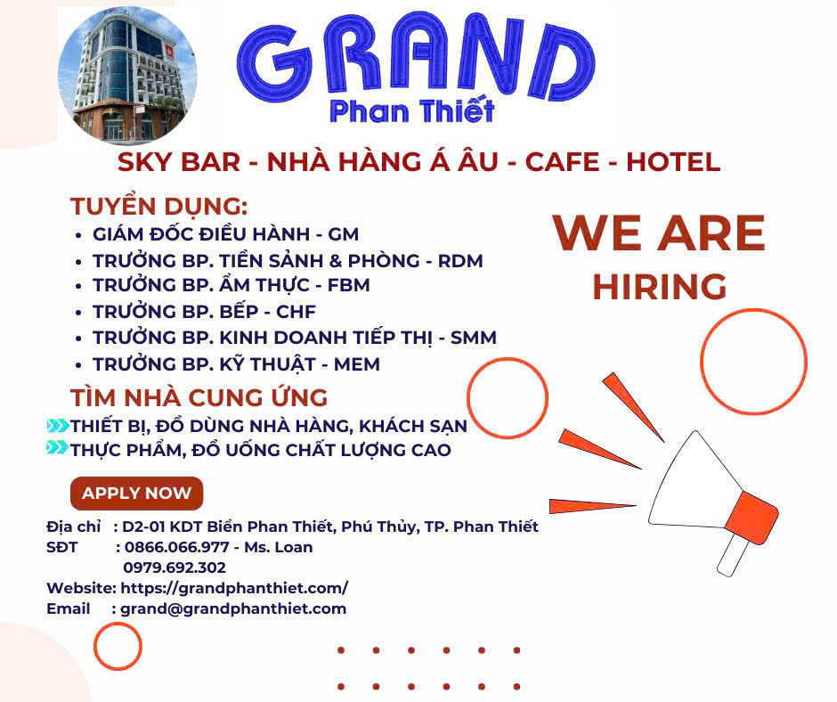 Grand phan thiết - Tuyển dụng